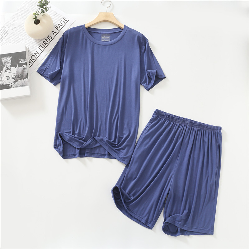 Ljetne pidžame Muške modalne kratke rukave, kratke rukave, odijelo, ležerni dvodijelni set velikih veličina, muška kućna odjeća, salonke, pidžama Hombre