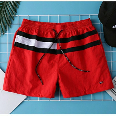 Vasaras klasiskās vīriešu tendences splicing brīvā laika sporta šorti, taisni trīspunktu pludmales bikses, ātri žūstoši peldbikses