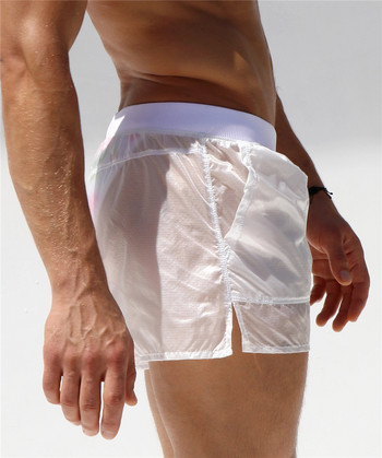 ALSOTO Секси къси панталони Мъжки ежедневни мъжки шорти Напълно прозрачни Bermuda Masculina Man Maillot De Bain Short Hombre