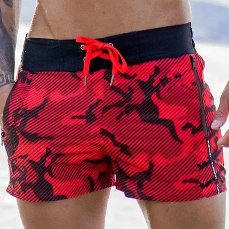 Strandnadrág 2023 nyári divatos ötpontos nadrág terepszínű férfi rövidnadrág vékony gyorsan száradó alkalmi nadrág Hawaii férfi nadrág