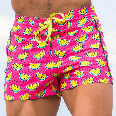 Lühikesed püksid de banho com flamingo para homens, calção de banho para praia e piscina