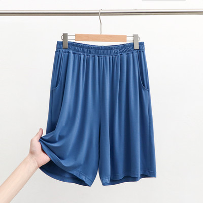 Vīriešu naktsveļa šorti brīvi kokvilnas lielizmēra drapētas dziļas kabatas pidžamas plānas elastīgas īsās pidžamas bikses vīriešiem atpūtas apģērbs