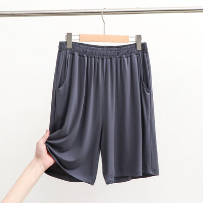 Vīriešu naktsveļa šorti brīvi kokvilnas lielizmēra drapētas dziļas kabatas pidžamas plānas elastīgas īsās pidžamas bikses vīriešiem atpūtas apģērbs