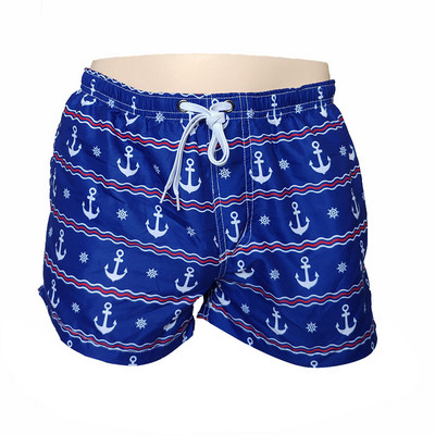 Jauni vīriešu galda šorti peldkostīmi, ātri žūstoši pludmales īsās ikdienas bikses — modes izvēle ar apdruku