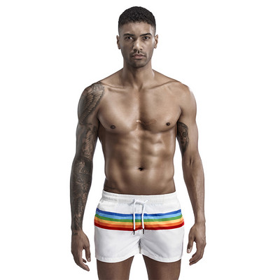 SEOBEAN nyári férfi rövidnadrág 100% poliészter Quick Dry Strand rövidnadrág Divat Ünnep Alkalmi Board Shorts Stripes Shorts For Férfi