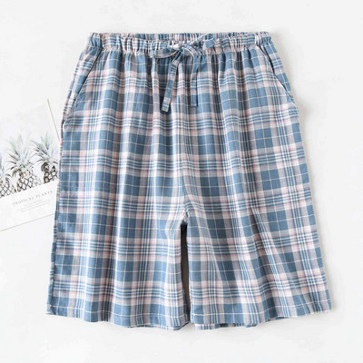 Vara 2024, cel mai nou design în carouri, pantaloni scurți pentru bărbați, pijama din bumbac, pantaloni scurti, îmbrăcăminte ocazională pentru șezlonguri, acasă, îmbrăcăminte de noapte, pantaloni