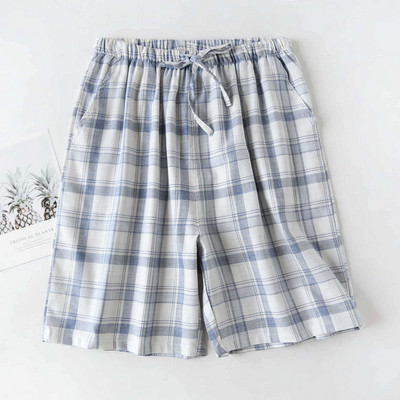 Vara 2024, cel mai nou design în carouri, pantaloni scurți pentru bărbați, pijama din bumbac, pantaloni scurti, îmbrăcăminte ocazională pentru șezlonguri, acasă, îmbrăcăminte de noapte, pantaloni