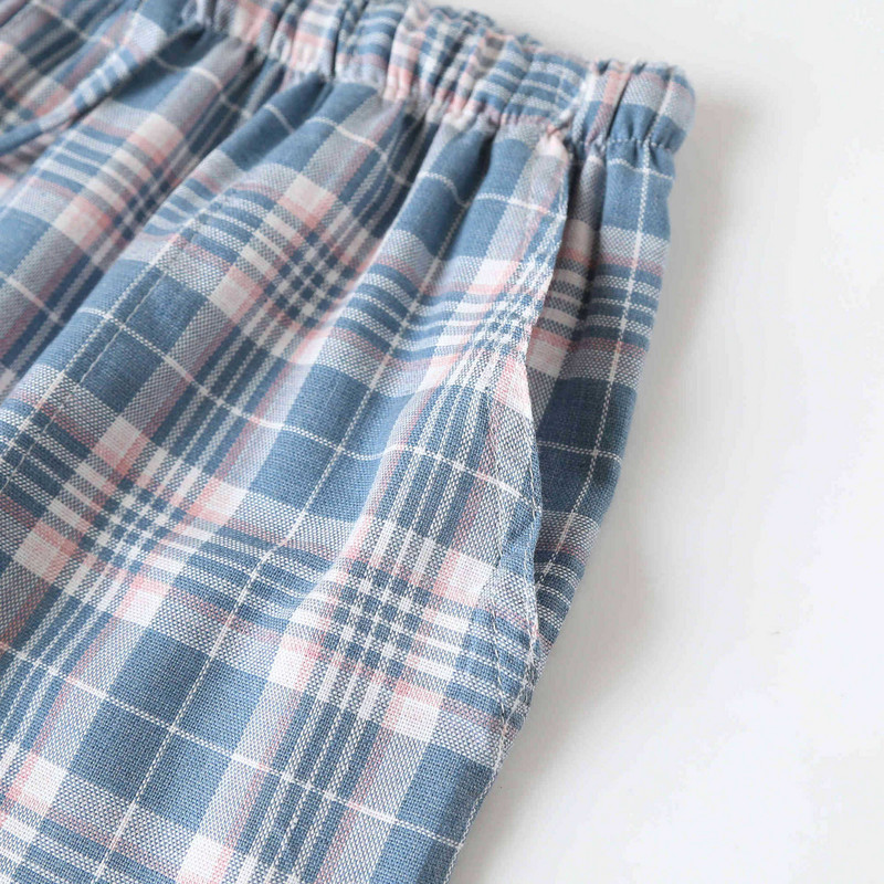 Vara 2024, cel mai nou design în carouri, pantaloni scurți pentru bărbați, pijama din bumbac, pantaloni scurti, îmbrăcăminte ocazională pentru șezlonguri, acasă, îmbrăcăminte de noapte, pantaloni