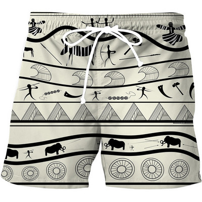 Suvised meeste lühikesed püksid Kiiresti kuivavad Hawaii Puhkus Sport Ujumispüksid Mood 3D kookospähklipuu trükitud lahtised spordipüksid 6XL