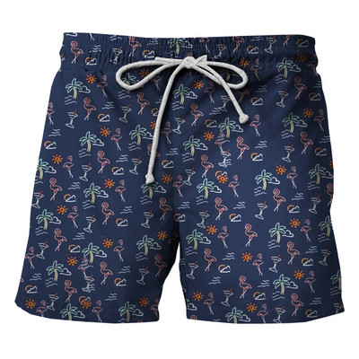 Suvised meeste lühikesed püksid Kiiresti kuivavad Hawaii Puhkus Sport Ujumispüksid Mood 3D kookospähklipuu trükitud lahtised spordipüksid 6XL