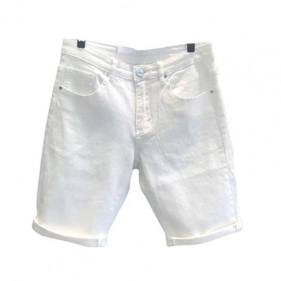 Ležerne kratke hlače s retro patentnim zatvaračem, ljetne čiste boje, kratke hlače do koljena, traper kratke hlače, uske