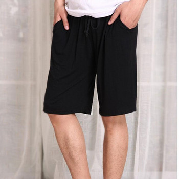 Лятна мъжка пижама с големи размери Меки къси панталони за сън Модални спални дрехи Мъжки памучни домашни панталони Ежедневни пижами 4XL 5XL 6XL 7XL 8XL