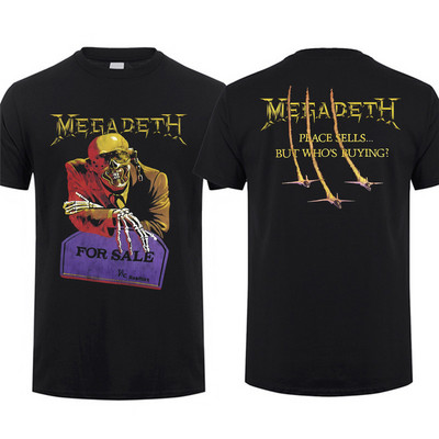 Amazing Tees Meeste Peace Sell Setlist Vintage Megadeths T-särk Kahepoolne Casual Suuremõõtmeline T-särk Meeste T-särgid Graafiline S-3XL