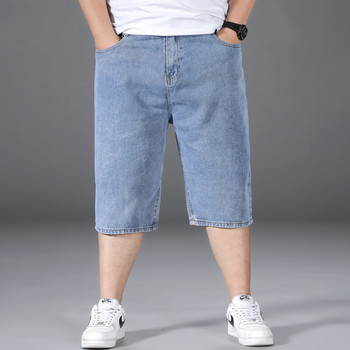 Мъжки овърсайз дънкови къси панталони широки летни големи средни панталони шорти за мъже 44 46 48 къси панталони мъжки