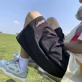 Y2k vīriešu šorti, 2023. g. japāņu vintage pludmales bikses, vasaras brīvas, ātri žūstoša kokvilnas sporta sporta zāles kravas šorti Hiphopa ielas apģērbs