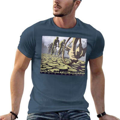 Biciklistička ilustracija Hell of the North Retro Paris Roubaix Oversize majice s printom Muška odjeća kratkih rukava Ulična odjeća Plus S