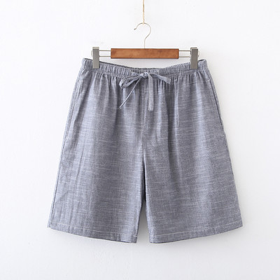 Nyári férfi 100% pamut alsónadrág férfi, kiváló minőségű éjszakai rövidnadrág hálóruha férfi alkalmi egyszerű félnadrág strand rövidnadrág