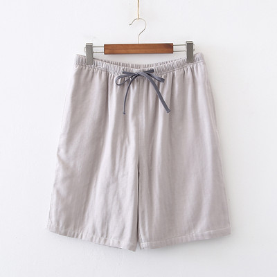 Nyári férfi 100% pamut alsónadrág férfi, kiváló minőségű éjszakai rövidnadrág hálóruha férfi alkalmi egyszerű félnadrág strand rövidnadrág