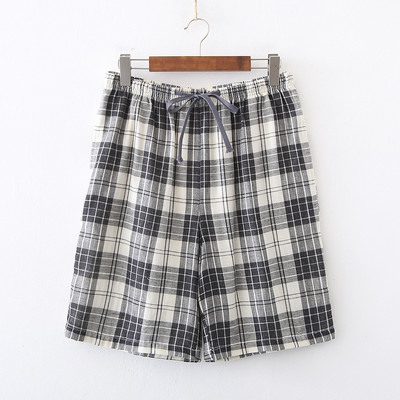 Nyári férfi 100% pamut alsónadrág férfi, kiváló minőségű éjszakai rövidnadrág hálóruha férfi alkalmi egyszerű félnadrág strand rövidnadrág