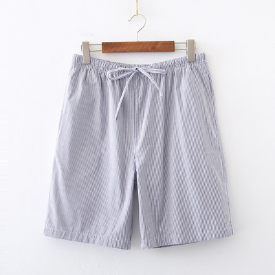 Nyári férfi 100% pamut alsónadrág férfi, kiváló minőségű éjszakai rövidnadrág hálóruha férfi alkalmi egyszerű félnadrág strand rövidnadrág