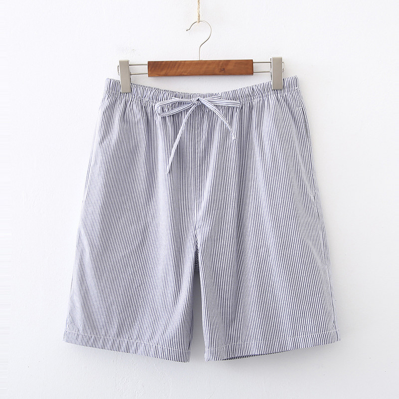 Nyári férfi 100% pamut alsónadrág férfi, kiváló minőségű éjszakai rövidnadrág hálóruha férfi alkalmi egyszerű félnadrág strand rövidnadrág