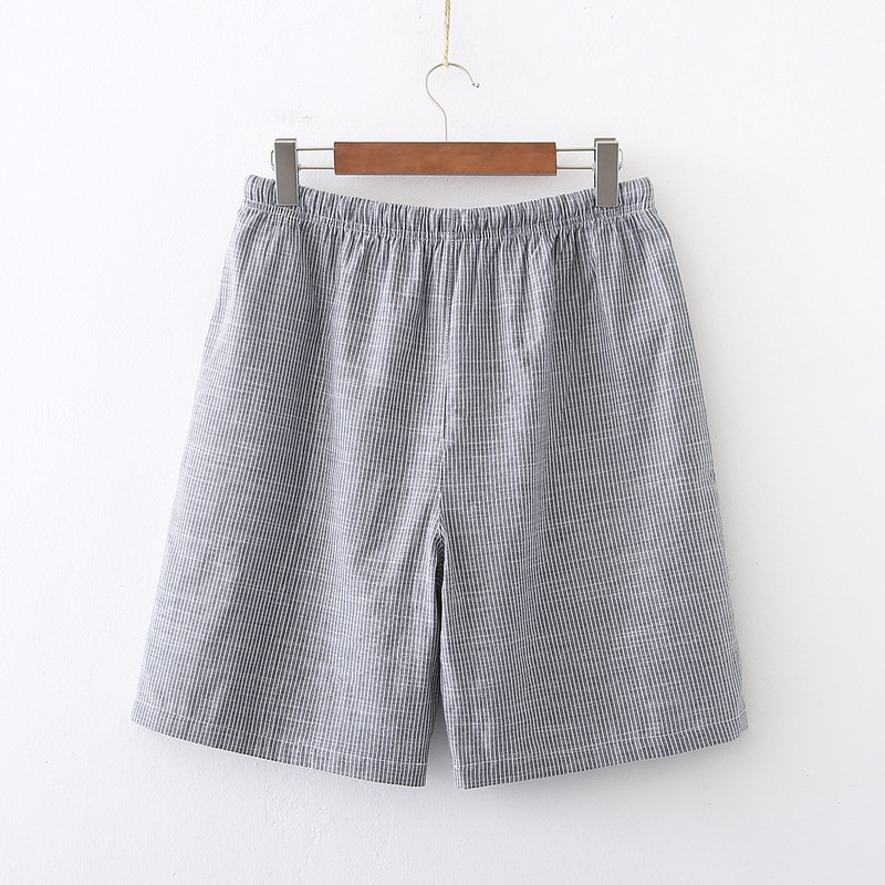 Nyári férfi 100% pamut alsónadrág férfi, kiváló minőségű éjszakai rövidnadrág hálóruha férfi alkalmi egyszerű félnadrág strand rövidnadrág