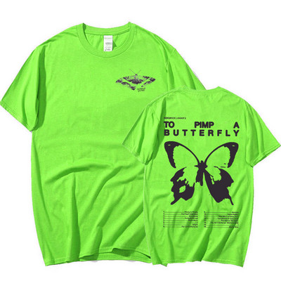 Kendriks Lamars, lai pieliktu tauriņu, grafisks t-krekls, vīriešu reperis, hip-hop Trend Streetwear T-krekls unisex kokvilnas lielizmēra t-krekli