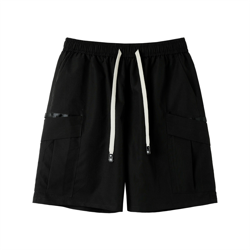 2024. gada vasaras šorti Vīriešu ikdienas sporta kravas vidējās bikses Modes vienkrāsainas brīvas, plānas daudzkabatas sporta bikses vīriešiem S-4XL