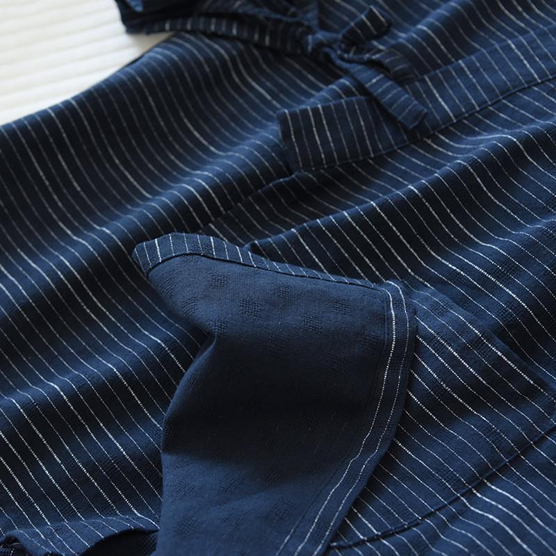 Kimono japonez din două piese pentru bărbați, primăvară și vară, nou halat de baie 100% bumbac, pijama lungă din două piese, set de servicii la domiciliu seturi de halate