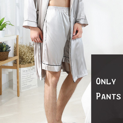 Vīriešu halātu komplekti naktskrekls satīna zīda vasaras un rudens kimono peldmēteļa kleita ar garām piedurknēm guļamveļa, 2 dab., mājas kleita MY440