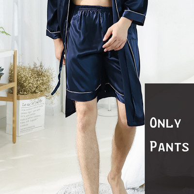 Vīriešu halātu komplekti naktskrekls satīna zīda vasaras un rudens kimono peldmēteļa kleita ar garām piedurknēm guļamveļa, 2 dab., mājas kleita MY440