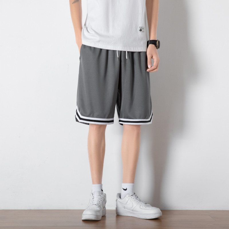 2024. gada vasaras sieta vīriešu sporta šorti, ātri žūstoši, elpojoši, savelkami šorti, brīvi liela izmēra Bermudu salu basketbola šorti
