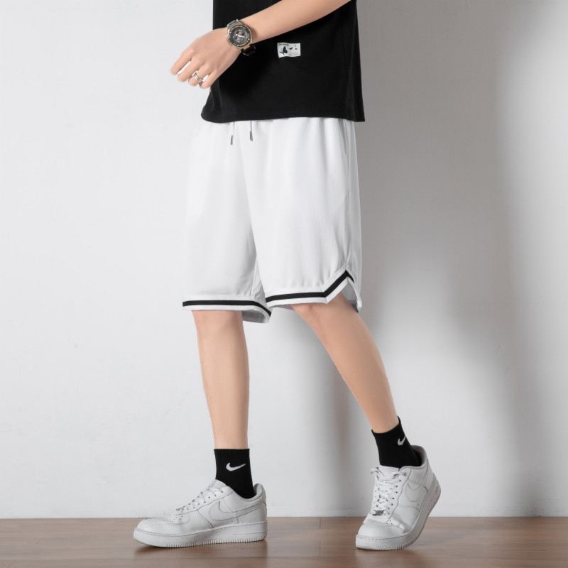 2024. gada vasaras sieta vīriešu sporta šorti, ātri žūstoši, elpojoši, savelkami šorti, brīvi liela izmēra Bermudu salu basketbola šorti