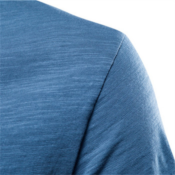 Ποιότητα μάρκας 100% βαμβακερό ανδρικό μπλουζάκι με λαιμόκοψη V-λαιμόκοψη Μπλουζάκια από χώμα σε λεπτή εφαρμογή, ανδρικά μπλουζάκια κοντομάνικα μπλουζάκια για άνδρες