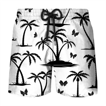 Simple Beach Coconut Tree 3D Printed Short Pants Мъжки летни къси панталони Бански костюм Мъжки бански гащи Бързосъхнещи шорти по поръчка