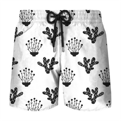 Vienkāršas pludmales kokosriekstu koka 3D apdrukas īsās bikses Vīriešu vasaras galda šorti peldkostīms vīriešu peldkostīmi Ātri žūst pielāgoti šorti