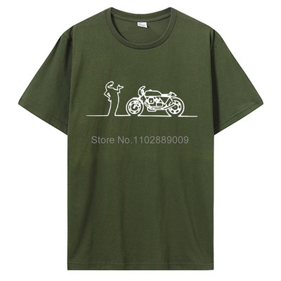 Mehed Naised Moto Guzzi La Linea Guzzisti Nomads T särk Lineman teleseriaalid Riietus Puuvillane T-särk T-särk Hip Hop T-särk Tänavarõivad