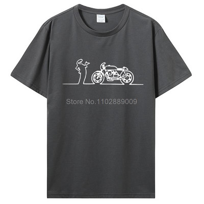 Mehed Naised Moto Guzzi La Linea Guzzisti Nomads T särk Lineman teleseriaalid Riietus Puuvillane T-särk T-särk Hip Hop T-särk Tänavarõivad