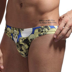 Bikini Peldkostīmi Vasaras Vīriešu Peldbikses Forši Galvaskausi Druka Vīriešu Baseini Peldkostīmi Dēlis Pludmales Tērpi Pelddrēbes Mazstāvu Zīmols SL