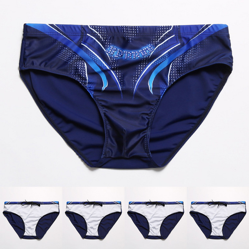 Szexi Férfi Fürdőruha Rövidnadrág Férfi Nyomtatás Nyári Strand Medence Bikini Úszónadrágok Alsónadrágok Úszó Boxer Alsók