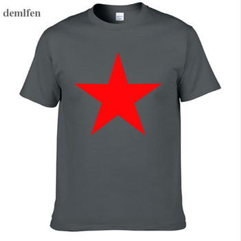 Модна марка Red Star T Shirt Мъжки Novetly Забавни тениски с къс ръкав Топове 3D печат Фитнес ризи с О деколте Camisetas Tees