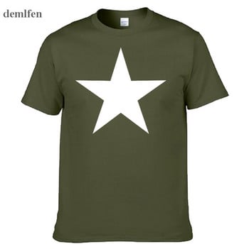 Модна марка Red Star T Shirt Мъжки Novetly Забавни тениски с къс ръкав Топове 3D печат Фитнес ризи с О деколте Camisetas Tees