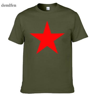 Moebränd Red Star T-särk Meeste uudselt naljakas lühikeste varrukatega T-särk Topid 3D-prindiga Fitness O Neck Särgid Camisetas Tees