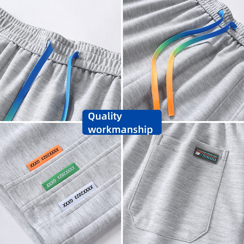 Nyáron új férfi alkalmi rövidnadrágok, húzózsinór, táskás, kényelmes, fröccsöntött férfi strandrövidnadrág nadrág férfi melegítőnadrág, 2024-es akció