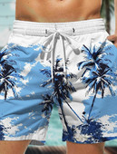 Μόδα Coconut Tree Ανδρικά σορτς σανίδας Χαβάης σορτς μαγιό Κορδόνια κορδόνι κοντά Holiday Beach Streetwear Harajuku