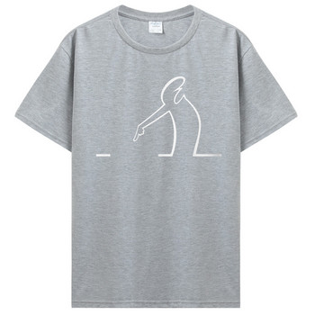 La Linea Τηλεόραση Ανδρικό μπλουζάκι με χιούμορ Casual μπλουζάκια Μπλουζάκια καινοτομία Μοντέρνα χαλαρά αστεία βαμβακερά μπλουζάκια