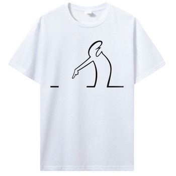 La Linea Τηλεόραση Ανδρικό μπλουζάκι με χιούμορ Casual μπλουζάκια Μπλουζάκια καινοτομία Μοντέρνα χαλαρά αστεία βαμβακερά μπλουζάκια