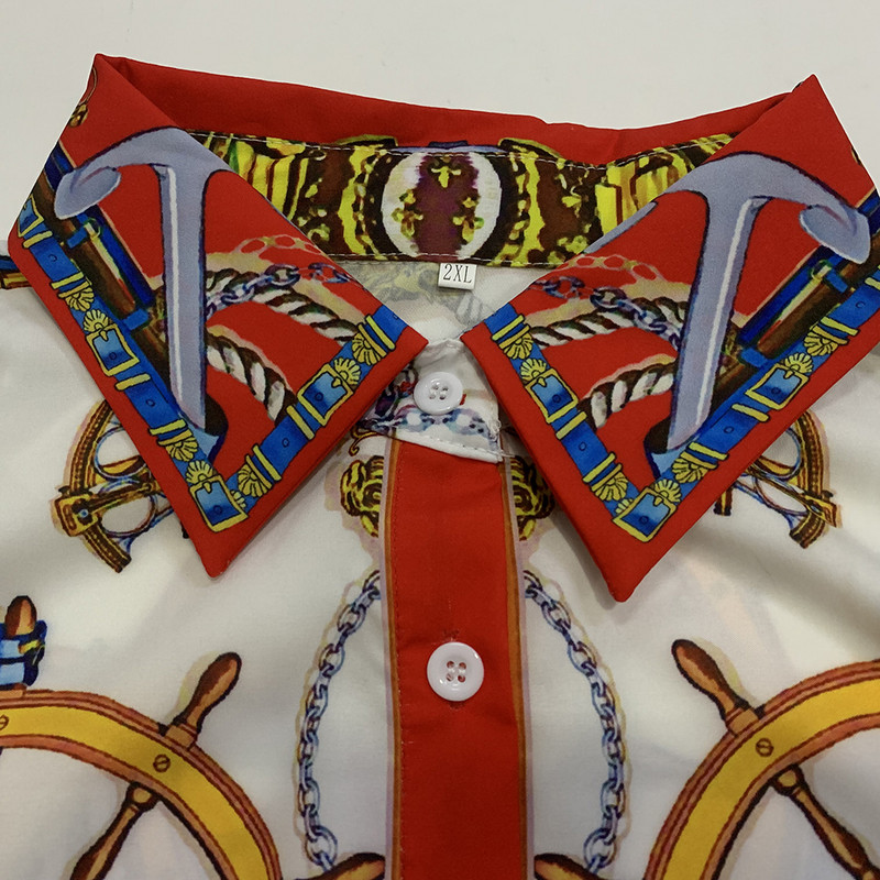 Liela izmēra kreklkleita Sieviešu vasaras eleganta zīmola luksusa apdrukāta līnija Āfrikas biroja sievietēm ar augstu vidukli rudens dizaineru kleitas