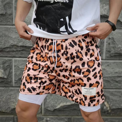 2024 Spordipüksid Heren Sportkleding Dubbeldeks Hardloopshorts 2 in 1 Strandbroek Zomer Gym Fitness Treening Jooksmine Korte Broek