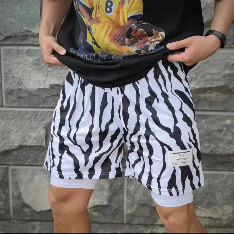 2024 Pantaloni scurti sport Heren Sportkleding Dubbeldeks Pantaloni scurti 2 în 1 Strandbroek Zomer Gym Antrenament fitness Jogging Korte Broek